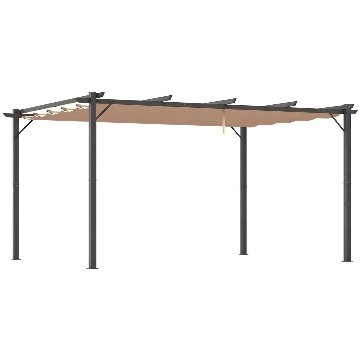 Pérgola con techo de tela ajustable de 3 x 4 m