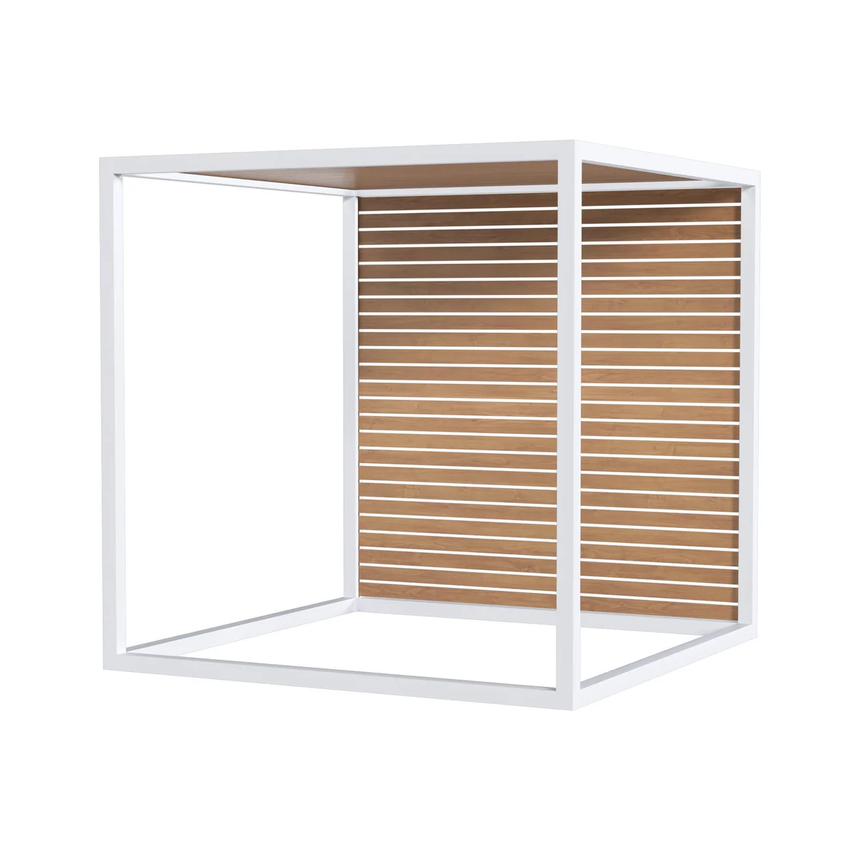 Pérgola de aluminio con cubierta mobiliario de 250 x 250 cm multicolor