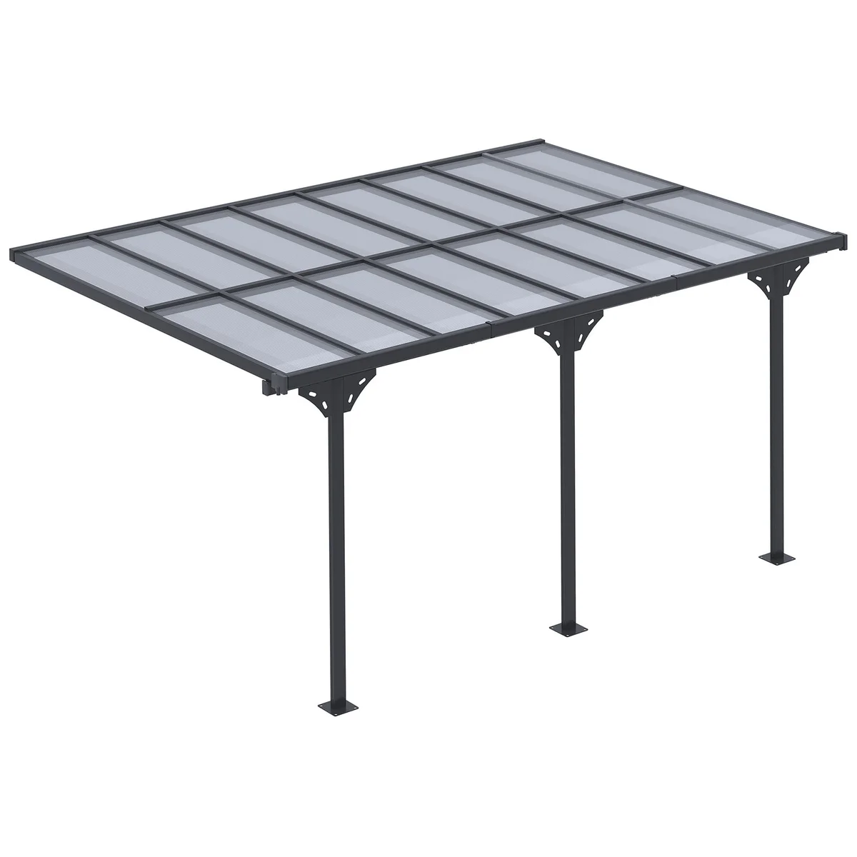 Pérgola de jardín ajustable de 4