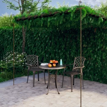Pérgola de jardín marrón antiguo 4x3x2