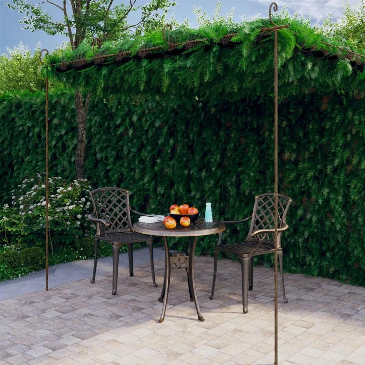 Pérgola de jardín marrón antiguo 4x3x2