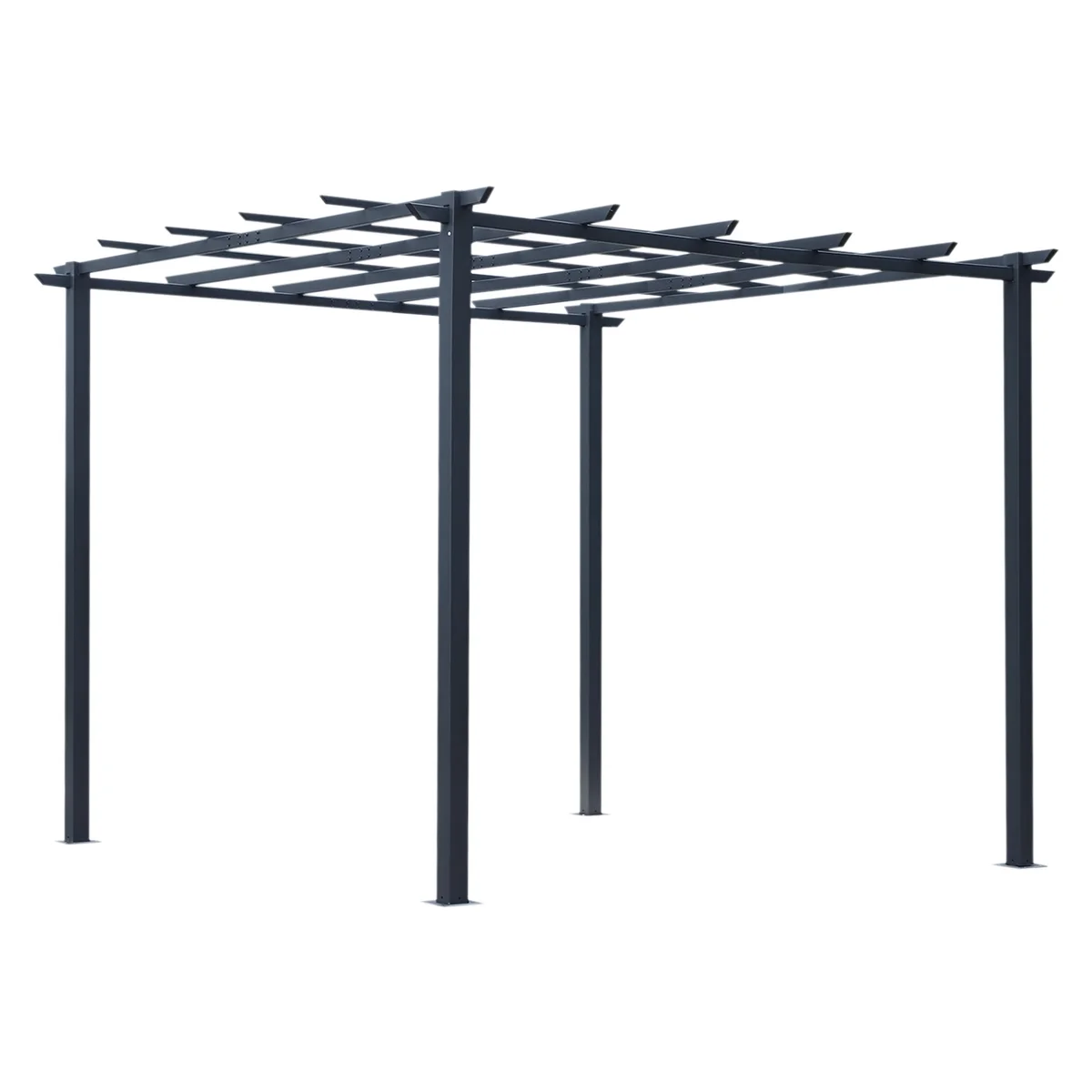Pérgola independiente de estilo contemporáneo - terraza en azotea para decorar - dimensiones: 3 m x 3 m x 2